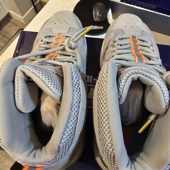 Fila Ranger Boot Mid-Top Suede Shoes Gray / Orange 1BM01277-082 Mens Size 11 NEW - Picture 7 of 9